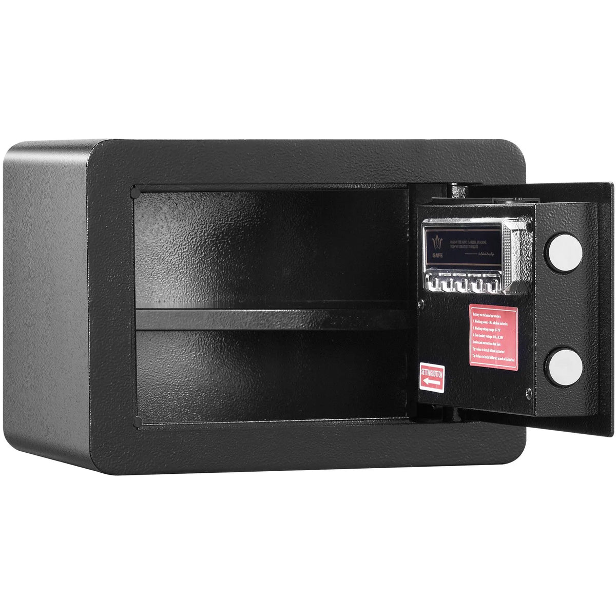 VEVOR Safe, 14.2 L Home Safe, Steel Security Safe with Digital Keypad and 2 Keys, Wall-Mounted Cabinet Safe for Cash, Gold, Jewellery and Documents for Home or Hotel, 35.1 × 24.9 × 24.9 cm