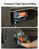 VEVOR zema profila magnētiskā urbjmašīna, 1300 W, Ø35 mm urbšanas diametrs, 10000 N magnētiskā pievilkšanas jauda, pārnēsājama magnētiskā urbjmašīna ar 650 apgr./min ātrumu un Weldon kātu, metāla virsmām, rūpniecības un mājas darbiem