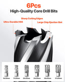 VEVOR zema profila magnētiskā urbjmašīna, 1300 W, Ø35 mm urbšanas diametrs, 10000 N magnētiskā pievilkšanas jauda, pārnēsājama magnētiskā urbjmašīna ar 650 apgr./min ātrumu un Weldon kātu, metāla virsmām, rūpniecības un mājas darbiem