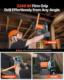 VEVOR zema profila magnētiskā urbjmašīna, 1300 W, Ø35 mm urbšanas diametrs, 10000 N magnētiskā pievilkšanas jauda, pārnēsājama magnētiskā urbjmašīna ar 650 apgr./min ātrumu un Weldon kātu, metāla virsmām, rūpniecības un mājas darbiem