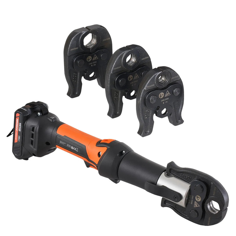 Akumulatora cauruļu presēšanas komplekts ar presformām M15, M22, M28