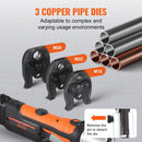 Akumulatora cauruļu presēšanas komplekts ar presformām M15, M22, M28