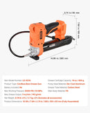 Bezvadu smērvielas pistole 550 bar maksimālais spiediens, akumulatora darbināma, ar LED apgaismojumu un 900 mm šļūteni, saderīga ar 18 V Makita akumulatoriem, paredzēta transportlīdzekļu un iekārtu eļļošanai (tikai instruments)
