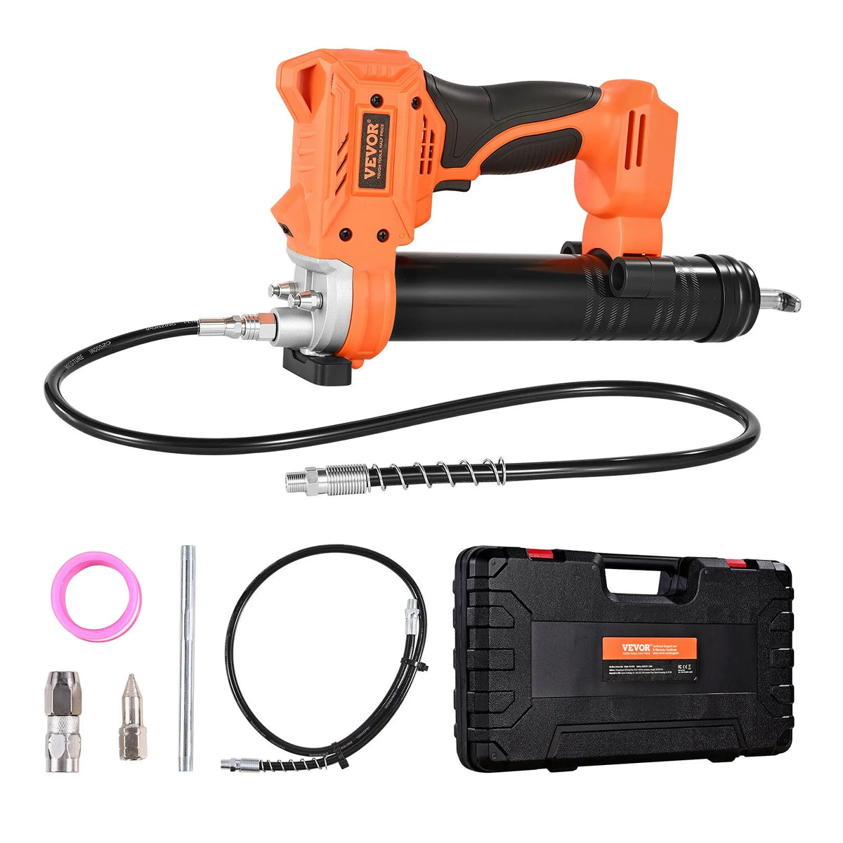 Cordless grease gun, 552 bar, with LED light and 90 cm hose, compatible with 18 V Makita batteries (battery not included)
