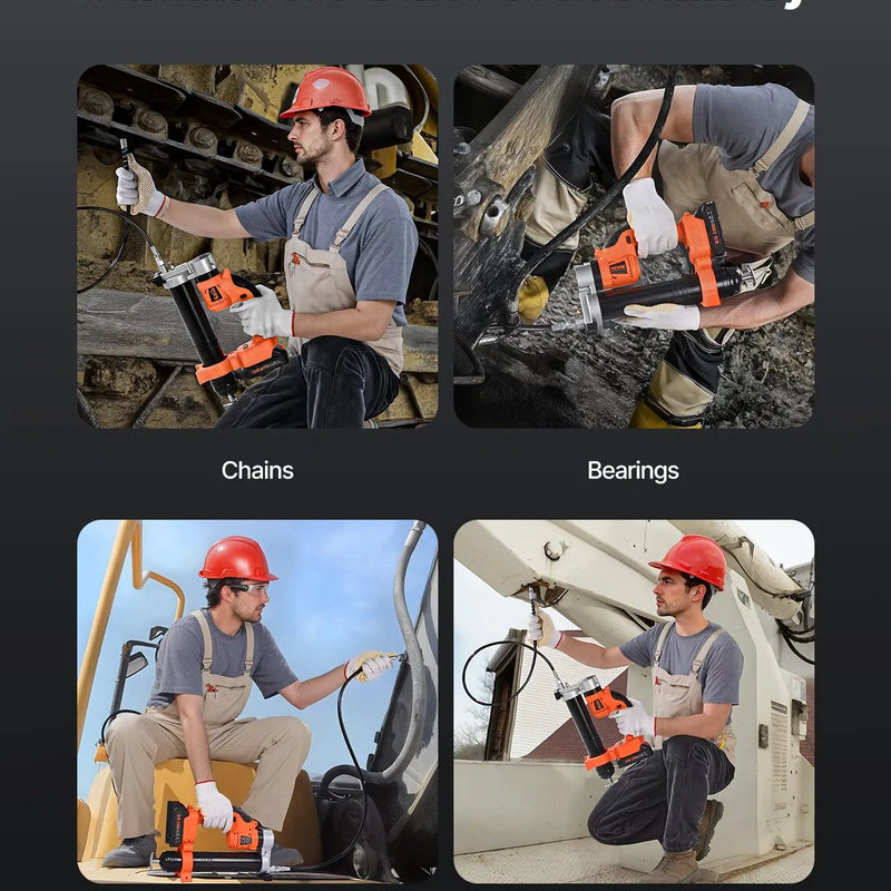 Bezvadu smērvielas pistole 55 MPa maksimālais spiediens, elektriskā smērvielas pistole ar LED apgaismojumu un 900 mm šļūteni, saderīga ar 18 V Makita akumulatoriem, piemērota transportlīdzekļu un iekārtu eļļošanai (tikai instruments)