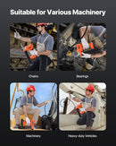 Bezvadu smērvielas pistole, 552 bar, 20 V ar 2,0 Ah akumulatoru, LED apgaismojumu un 90 cm šļūteni, ar pārnēsājamu kārbu un maināmu ātrumu (akumulators nav iekļauts)