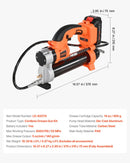 Bezvadu smērvielas pistole 55 MPa maksimālais spiediens, 20 V elektriskā smērvielas pistole ar 2,0 Ah akumulatoru un LED apgaismojumu, 760 mm šļūteni un pārnēsājamo somu, ar maināmas ātruma vadības pogu, paredzēta transportlīdzekļu un iekārtu eļļļošanai