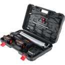 VEVOR bezvadu tauku smērvielu pistole, 20V, 2.0 Ah akumulatora komplekts, 10 000 PSI, ar pārnēsājamu koferi.