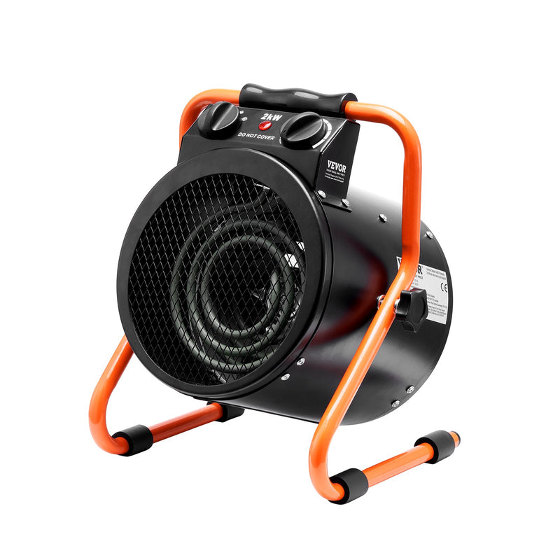 VEVOR Sildītājs 2000W ar Ātru Uzkarsēšanu un Aizsardzību Pret Pārkaršanu, Ūdensnecaurlaidīgs