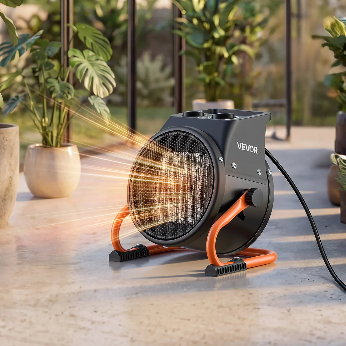 VEVOR  küttekeha, 2000 W elektriline PTC-küttekeha ventilaatoriga, madal ja kõrge kütterežiim, 15° reguleeritav nurk, ülekuumenemiskaitse, kaasaskantav, sobib kasvuhoonetele, väikestele kasvuhoonetele, lillekasvatusruumidele ja kodukontorile