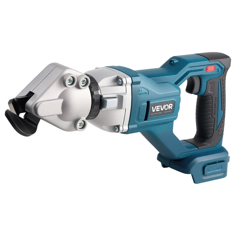 VEVOR bezvadu lokšņu metāla griezējs ar 360° grozāmu griešanas galvu, dubultiem asmeņiem, ātrums līdz 25 000 apgr./min, paredzēts līdz 1,22 mm cinkota tērauda, 1 mm nerūsējošā tērauda, alumīnija lokšņu, plastmasas un kartona griešanai