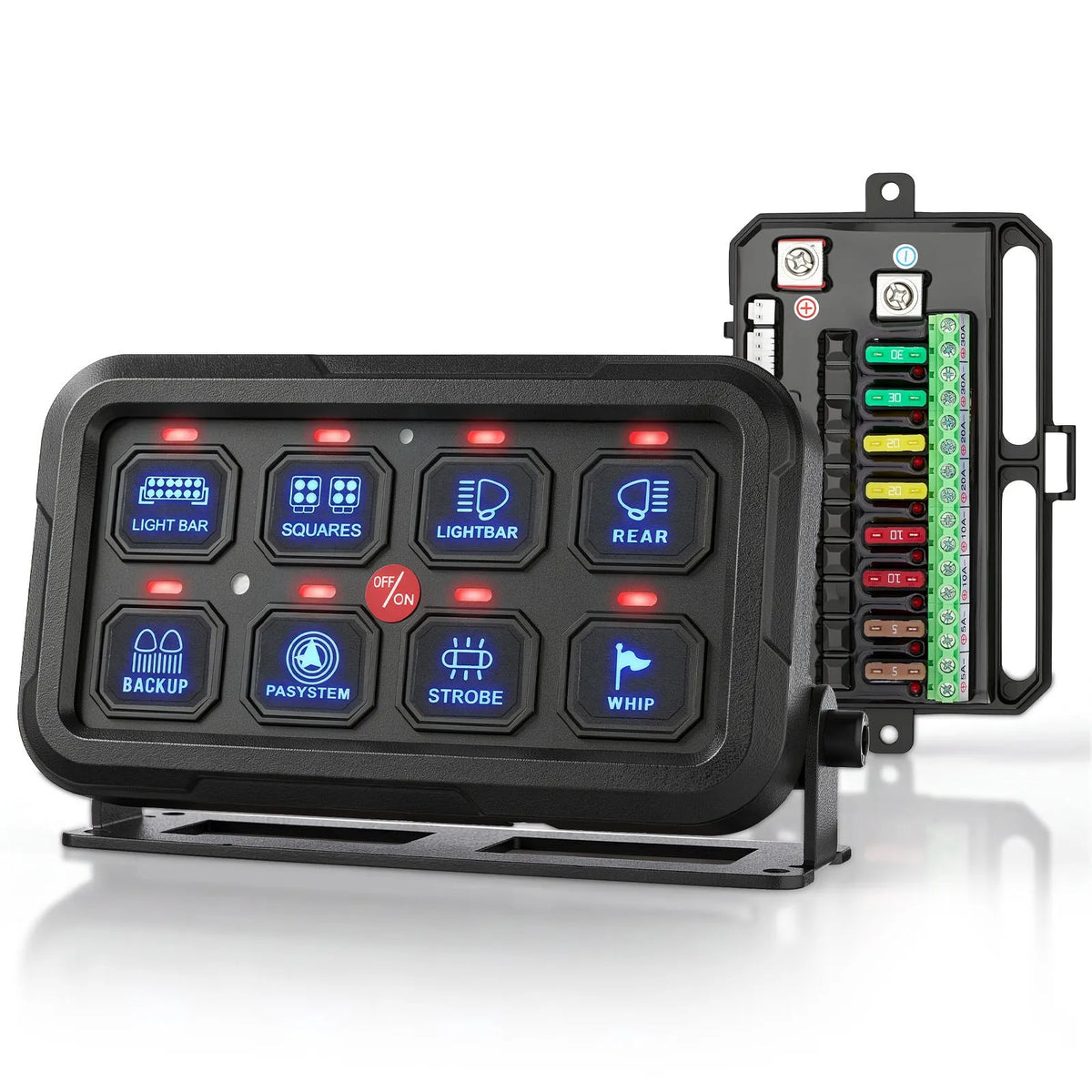 VEVOR 8 pogu vadības panelis 12–24V, RGB, lietotnes vadība, 1440W, 60A