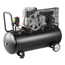 VEVOR gaisa kompresors 100 l, 3 kW siksnas piedziņas kompresors ar tvertni, 226 l/min pie 6,2 bar, maksimālais spiediens 10 bar, uz riteņiem autoservisam, krāsošanai un pneimatiskajiem instrumentiem