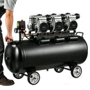 VEVOR bezeļļas gaisa kompresors 100 l, 3 kW, 198 l/min, 8 bar, kompresors uz riteņiem riepu piepumpēšanai, krāsošanai un pneimatiskajiem instrumentiem