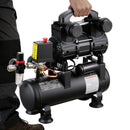 VEVOR bezeļļas gaisa kompresors 6 l, 0,75 kW, 71 l/min, 8 bar, pārnēsājams kompresors riepu piepumpēšanai, krāsošanai un pneimatiskajiem instrumentiem