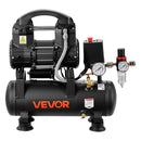 VEVOR bezeļļas gaisa kompresors 6 l, 0,75 kW, 71 l/min, 8 bar, pārnēsājams kompresors riepu piepumpēšanai, krāsošanai un pneimatiskajiem instrumentiem
