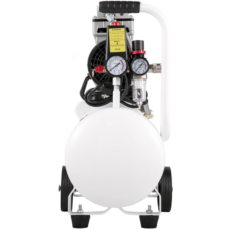 VEVOR gaisa kompresors 21 l, pārnēsājams, 1 HP, bez eļļas, tērauda tvertne, 750 W, plācenīša tipa, 8 bar (115 PSI), īpaši kluss, mājas remontam un riepu piepumpēšanai