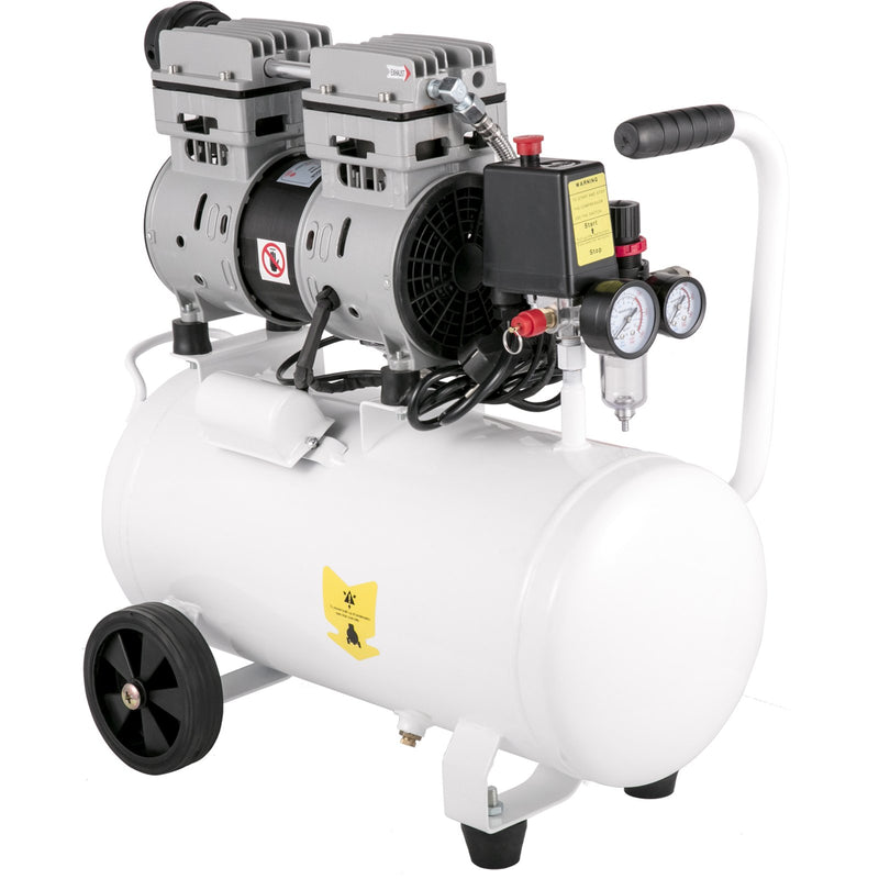 VEVOR gaisa kompresors 21 l, pārnēsājams, 1 HP, bez eļļas, tērauda tvertne, 750 W, plācenīša tipa, 8 bar (115 PSI), īpaši kluss, mājas remontam un riepu piepumpēšanai