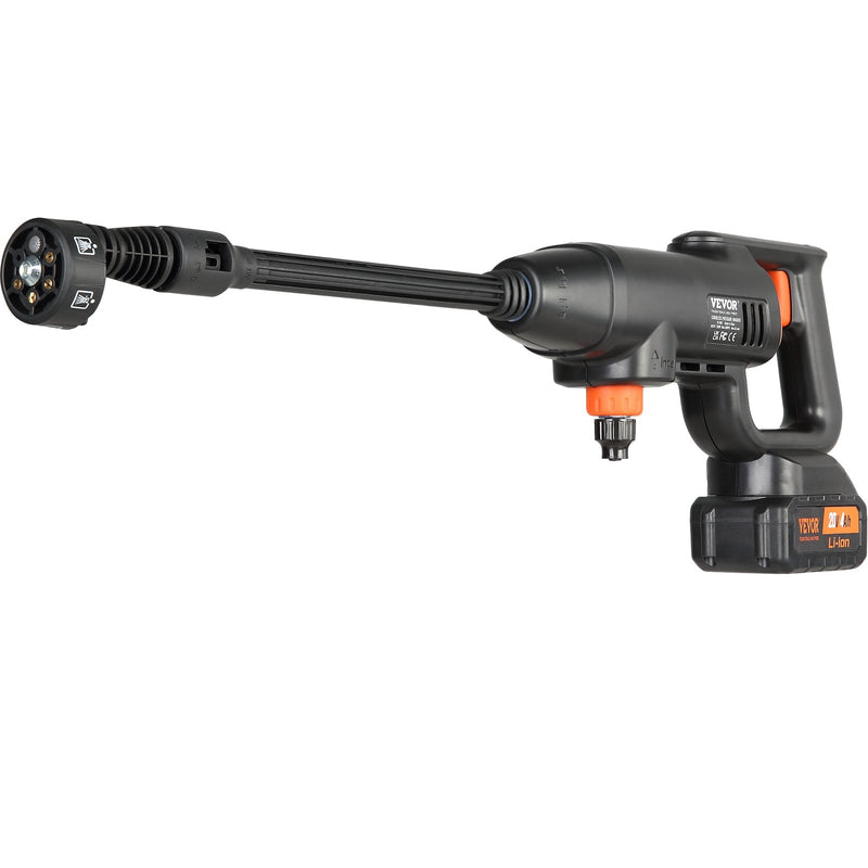 Bezvadu augstspiediena mazgātājs 580 PSI, pārnēsājama ūdens strūklas pistole auto tīrīšanai