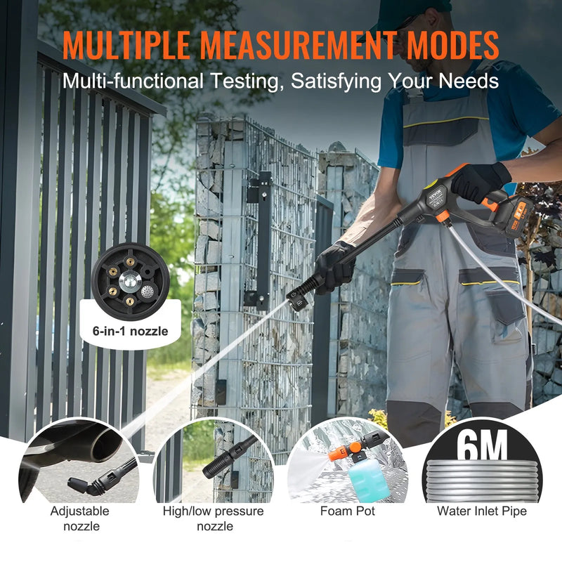 Bezvada portatīvais augstspiediena ūdens mazgātājs 45 bar automašīnām