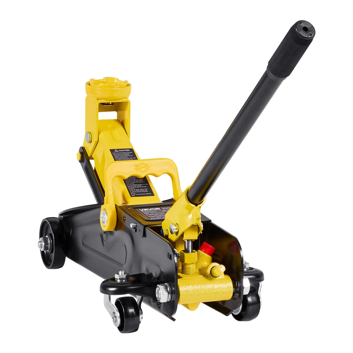 VEVOR Low Profile Hydraulic Floor Jack 1.5 t, Steel Scissor-Type Jack with Single-Acting Fast-Lift Pump, Transport Case, Car Lift for Sports Cars and Sedans, Lifting Range 130–310 mm