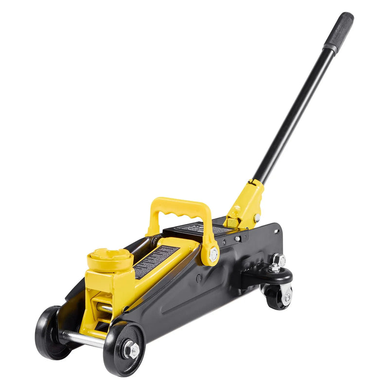 VEVOR zema profila hidrauliskais grīdas domkrats 1,5 t, tērauda sacīkšu tipa domkrats ar vienvirzuļa ātrās pacelšanas sūkni, transportēšanas koferis, automobiļu pacēlājs sporta auto un sedaniem, pacelšanas diapazons 130–310 mm