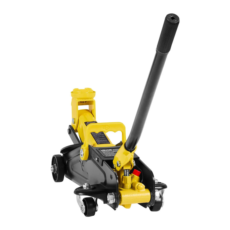 VEVOR zema profila hidrauliskais grīdas domkrats 2 t, tērauda sacīkšu tipa domkrats ar balsta statņiem, vienvirzuļa ātrās pacelšanas sūknis, automobiļu pacēlājs sporta auto un kompaktiem SUV, pacelšanas diapazons 130–310 mm