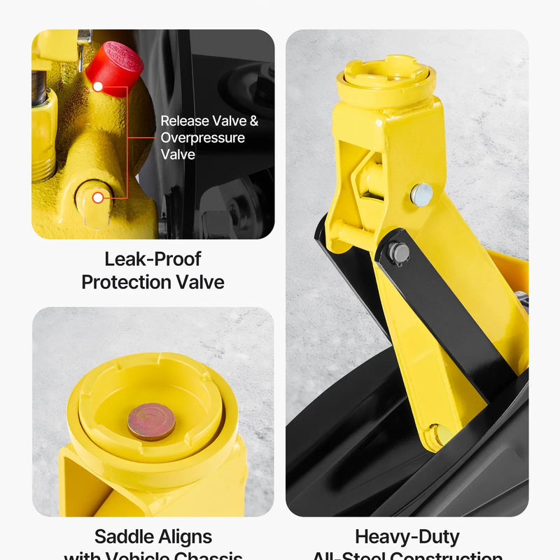 VEVOR zema profila hidrauliskais grīdas domkrats 2 t, tērauda sacīkšu tipa domkrats ar balsta statņiem, vienvirzuļa ātrās pacelšanas sūknis, automobiļu pacēlājs sporta auto un kompaktiem SUV, pacelšanas diapazons 130–310 mm