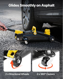 VEVOR zema profila hidrauliskais grīdas domkrats 2 t, tērauda sacīkšu tipa domkrats ar balsta statņiem, vienvirzuļa ātrās pacelšanas sūknis, automobiļu pacēlājs sporta auto un kompaktiem SUV, pacelšanas diapazons 130–310 mm