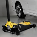 VEVOR zema profila grīdas domkrats, maksimālā slodze 2 t, tērauda sacīkšu grīdas domkrats ar diviem virzuļiem un ātrās pacelšanas sūkni, smagās hidraulikas ratiņu pacēlājs sporta automašīnām un sedaniem, pacelšanas diapazons 75–505 mm.