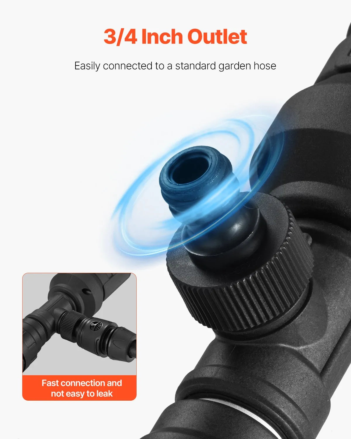 VEVOR Cordless Shaft Pump Water Transfer Pump 33 l/min, Portable Drainage Pump with NPT 3/4 Garden Hose Connection, Compatible with DEWALT 20 V Battery (Battery Not Included), for Pool, Garden and Pond