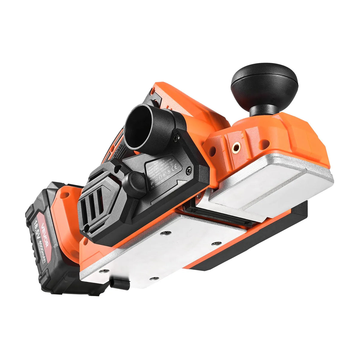VEVOR Cordless Hand Planer, 82 mm Planing Width, 15,000 RPM Electric Hand Wood Planer with 4 Ah 18 V Lithium Battery, Brushless Motor, Adjustable Planing Depth, Dust Collection Bag, Woodworking