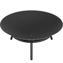 VEVOR ugunskura bļoda 56 cm, dziļa apaļa oglekļa tērauda ugunskura bļoda malkai, āra terasēm, pagalmiem un kempingiem, ar drenāžas atveri un ugunskura koka kociņu, melna