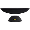 Угунскура VEVOR 76 см, dziļa apaļa čuguna ugunskura bļoda malkai, āra terasēm, pagalmiem un kempingiem, ar stabilu pamatni un ugunskura koku kociņu, melna