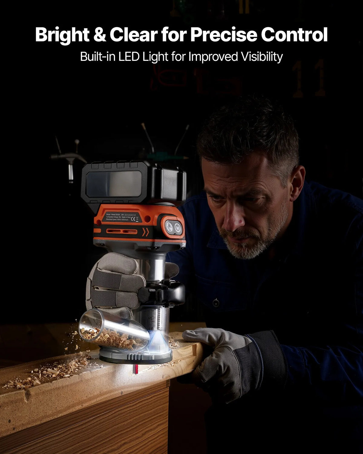 VEVOR Cordless Wood Router with Brushless Motor, Compact Variable Speed Edge Router with Fixed Base and Dust Cover for Woodworking, Compatible with Makita Batteries without Battery Included