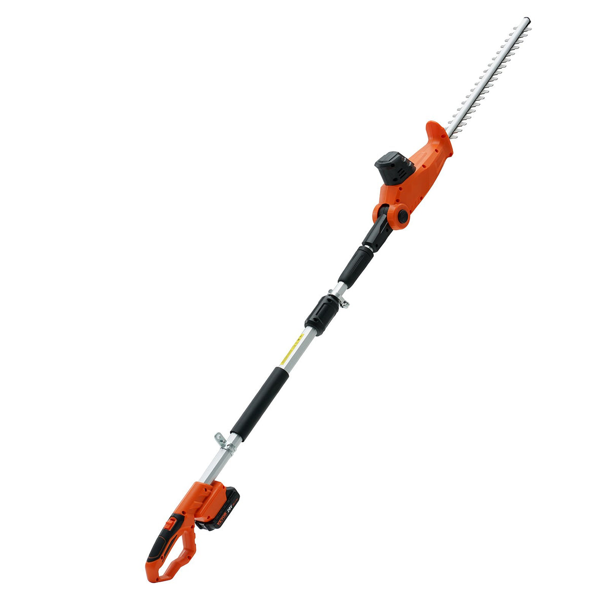 VEVOR Cordless Telescopic Hedge Trimmer with 20 V Battery and 460 mm Blade