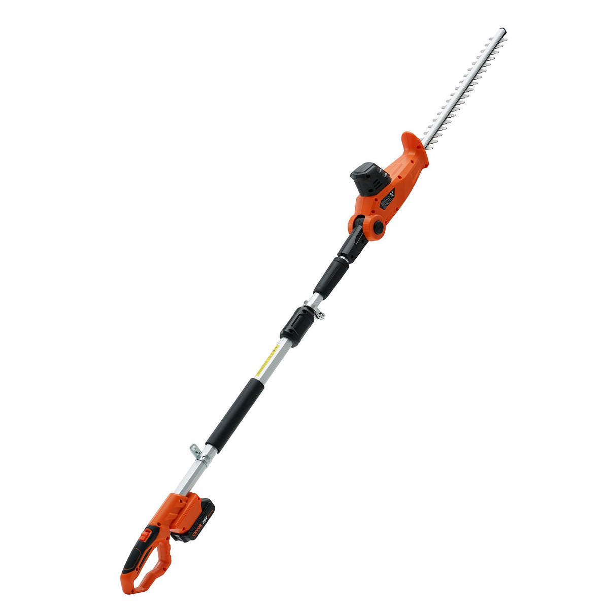 VEVOR Cordless Telescopic Hedge Trimmer with 20 V Battery and 460 mm Blade