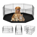 VEVOR Salokāms metāla suņu voljers ar 8 paneļiem un apakšējo paklāju, augstums 61 cm, ar zemes enkurstieņiem, paredzēts maziem un vidējiem mājdzīvniekiem lietošanai telpās un ārā – kempingam, pagalmam