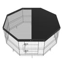 VEVOR Salokāms metāla suņu voljers ar 8 paneļiem un augšējo pārsegu, augstums 61 cm, ar zemes enkurstieņiem, paredzēts maziem un vidējiem mājdzīvniekiem lietošanai telpās un ārā – kempingam, pagalmam