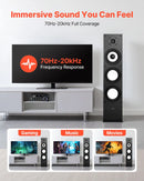 VEVOR 2-ceļu grīdas skaļrunis ar 25,4 mm tviteri, 165,1 mm zemo frekvenču skaļruni, 200 W maksimumjaudu un MDF korpusu, 70–20 000 Hz, viens gabals