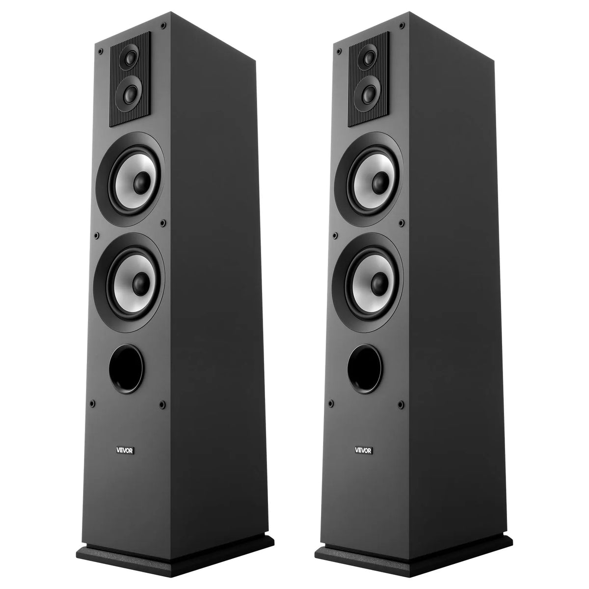 VEVOR Floor Speakers 3-Way, 145 W, 70 Hz–20 kHz, MDF Cabinet, Pair