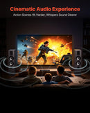 VEVOR grīdas skaļruņi, pāris, 3 joslu, 19,05 mm un 25,4 mm augstfrekvences skaļruņi, divi 133,35 mm zemfrekvences skaļruņi, 145 W jauda, 70–20 000 Hz frekvenču diapazons, MDF korpuss