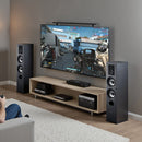 VEVOR grīdas skaļruņi, pāris, 3 joslu, 19,05 mm un 25,4 mm augstfrekvences skaļruņi, divi 133,35 mm zemfrekvences skaļruņi, 145 W jauda, 70–20 000 Hz frekvenču diapazons, MDF korpuss