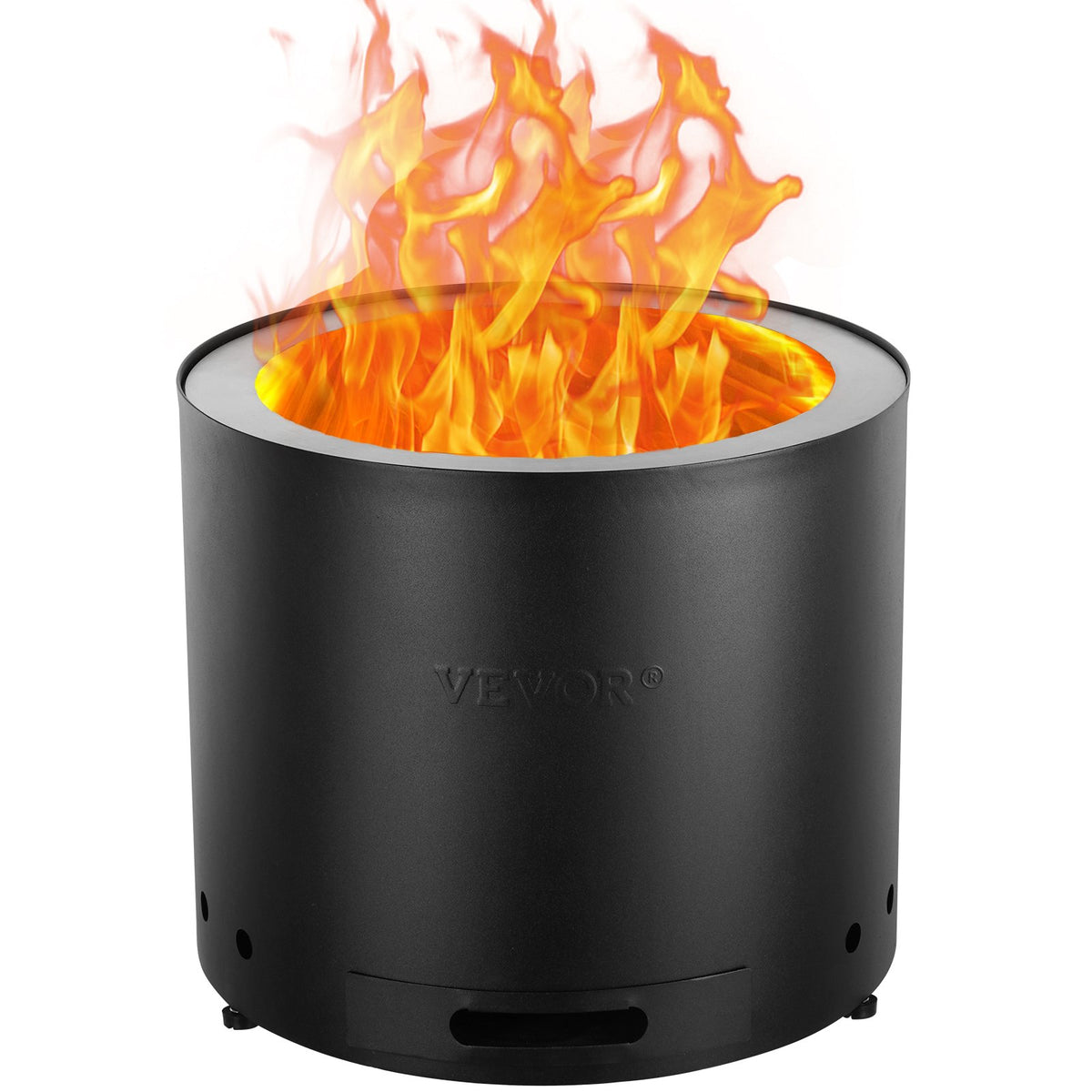 VEVOR Smokeless Fire Pit 38 cm Diameter 32 cm Height Wood Burning Stainless Steel SUS430 Interior Removable Ash Pan Portable for Patios and Camping