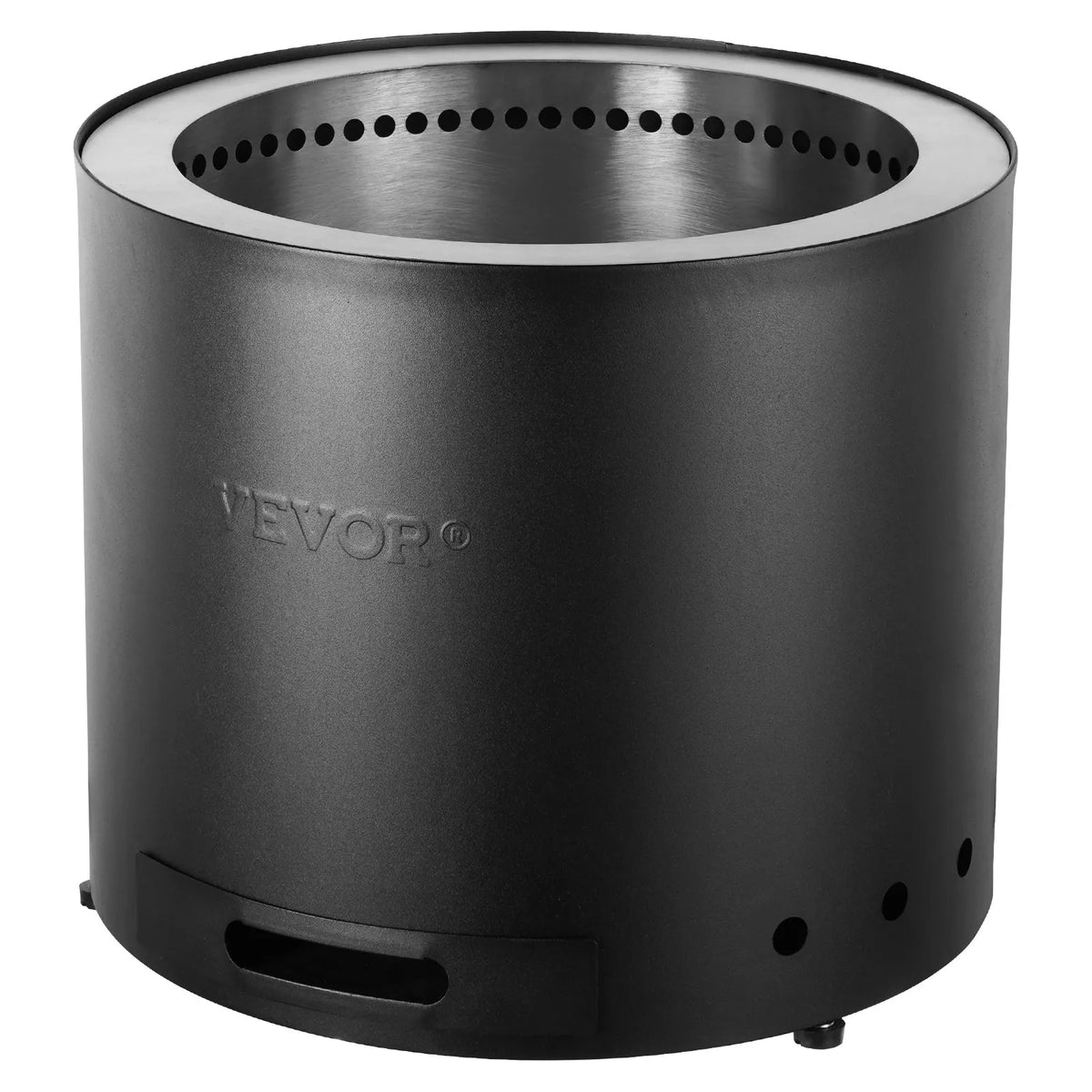 VEVOR Smokeless Fire Pit 38 cm Diameter 32 cm Height Wood Burning Stainless Steel SUS430 Interior Removable Ash Pan Portable for Patios and Camping