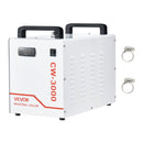 VEVOR industriālais ūdens dzesētājs CW-3000, industriāla ūdens dzesēšanas sistēma ar 9 l tvertnes ietilpību, maksimālais plūsmas ātrums 10 l/min, dzesēšanas iekārta ar augstas veiktspējas ventilatoru, paredzēta 65 W lāzera gravēšanas un griešanas iekārtām