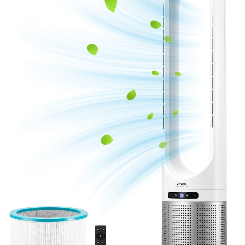 VEVOR 40" Oscilējošais Torņa Ventilators ar 8 Stundu Taimeri un 4,7 m/s Gaisa Plūsmas Ātrumu, Tālvadības Pulti