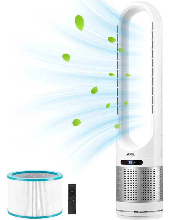 VEVOR 40" Oscilējošais Torņa Ventilators ar 8 Stundu Taimeri un 4,7 m/s Gaisa Plūsmas Ātrumu, Tālvadības Pulti