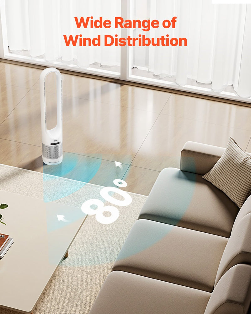 VEVOR 40" Oscilējošais Torņa Ventilators ar 8 Stundu Taimeri un 4,7 m/s Gaisa Plūsmas Ātrumu, Tālvadības Pulti