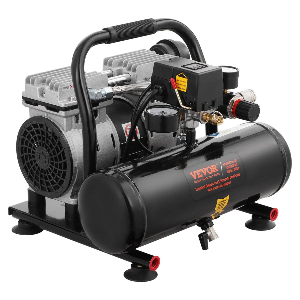VEVOR Air Compressor – Compact, Portable, Oil-Free, 3.8 L, 7 Bar